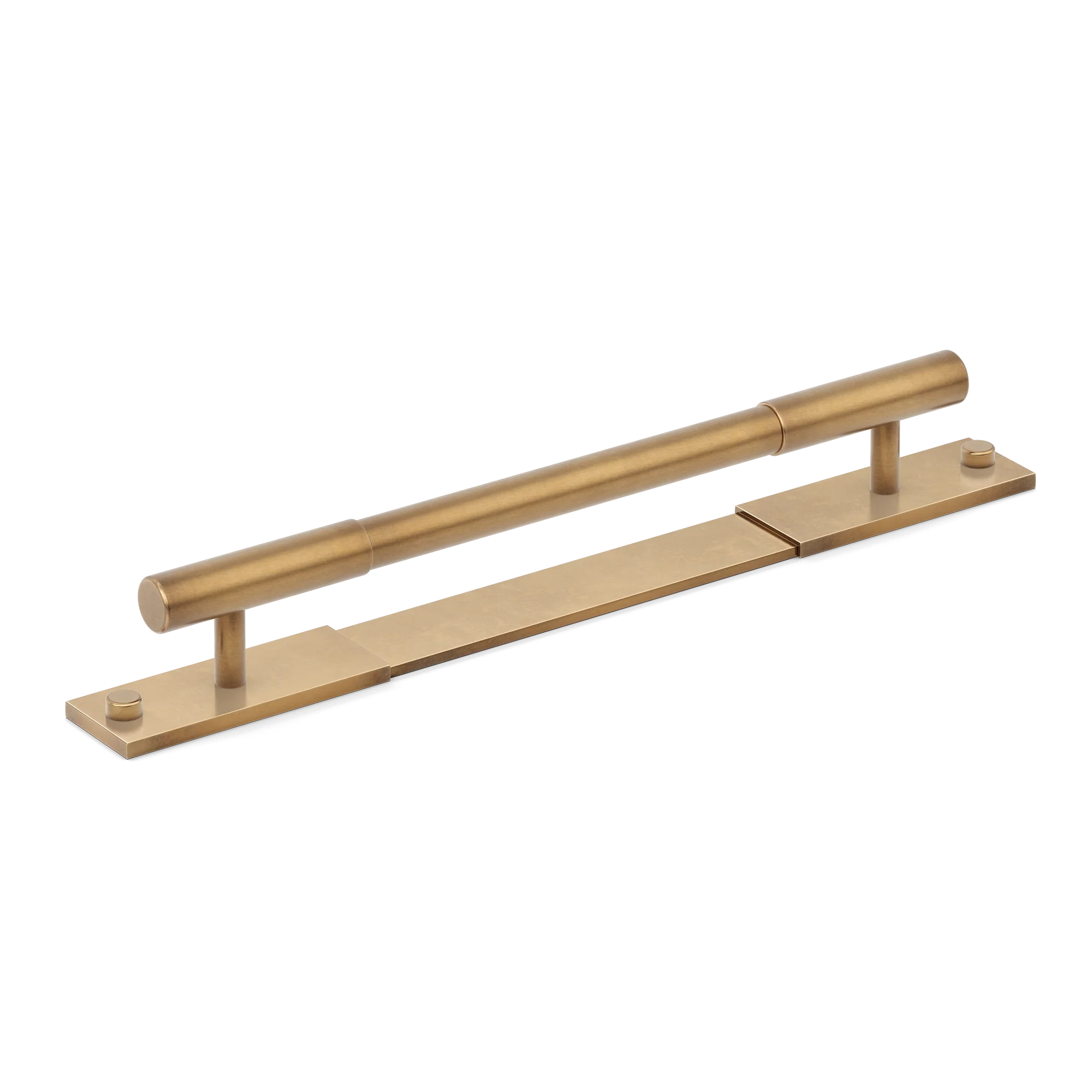 Armac Martin MIX Plain Cabinet Handle & Backplate in 128mm / Fine English Antique