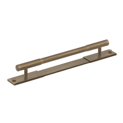 Armac Martin MIX Plain Cabinet Handle & Backplate in 128mm / Satin Antique Satin Lacquered