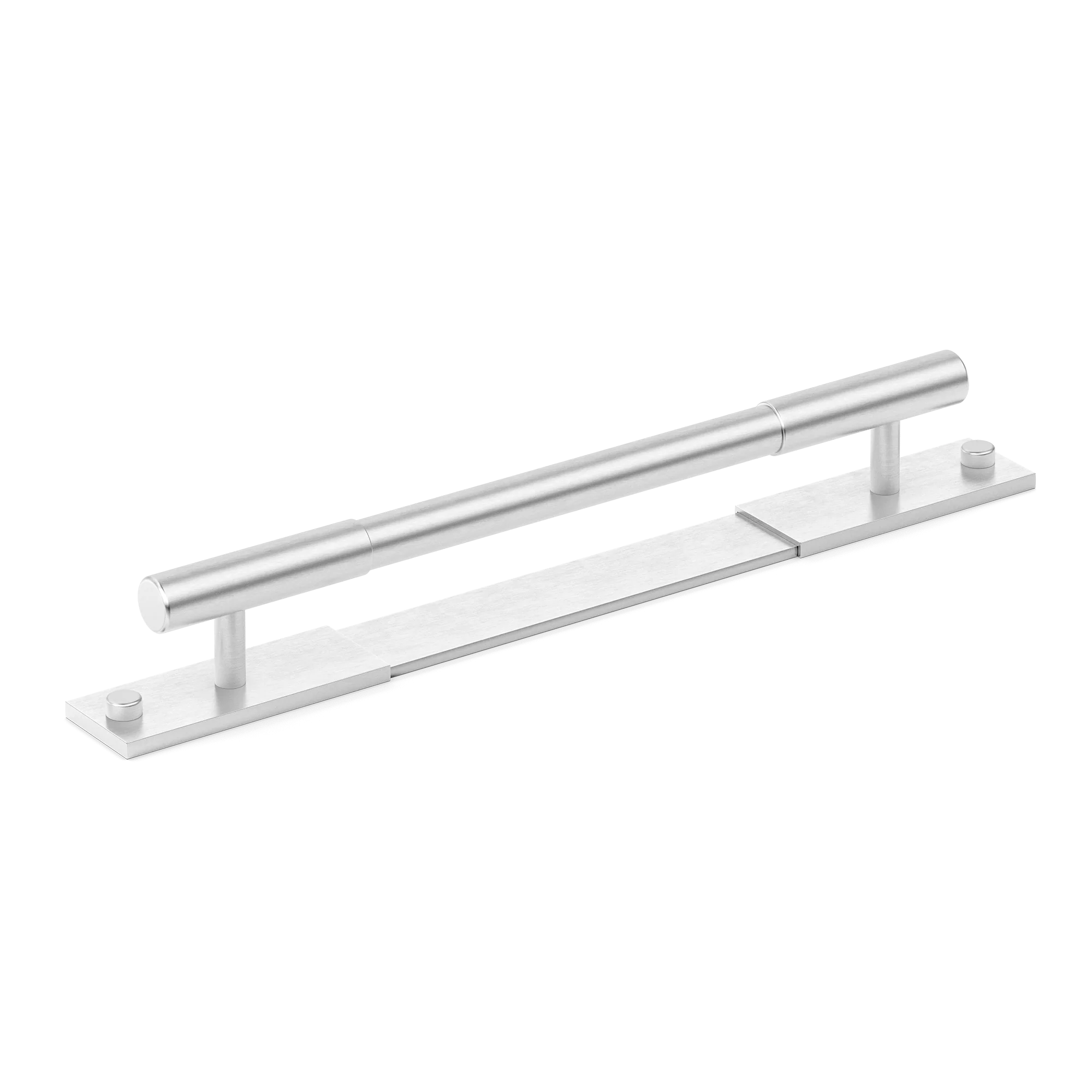 Armac Martin MIX Plain Cabinet Handle & Backplate in 128mm / Satin Chrome Plate