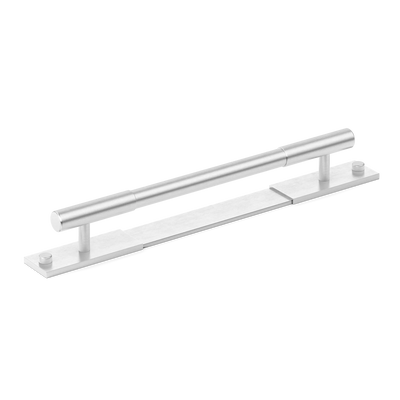 Armac Martin MIX Plain Cabinet Handle & Backplate in 128mm / Satin Chrome Plate