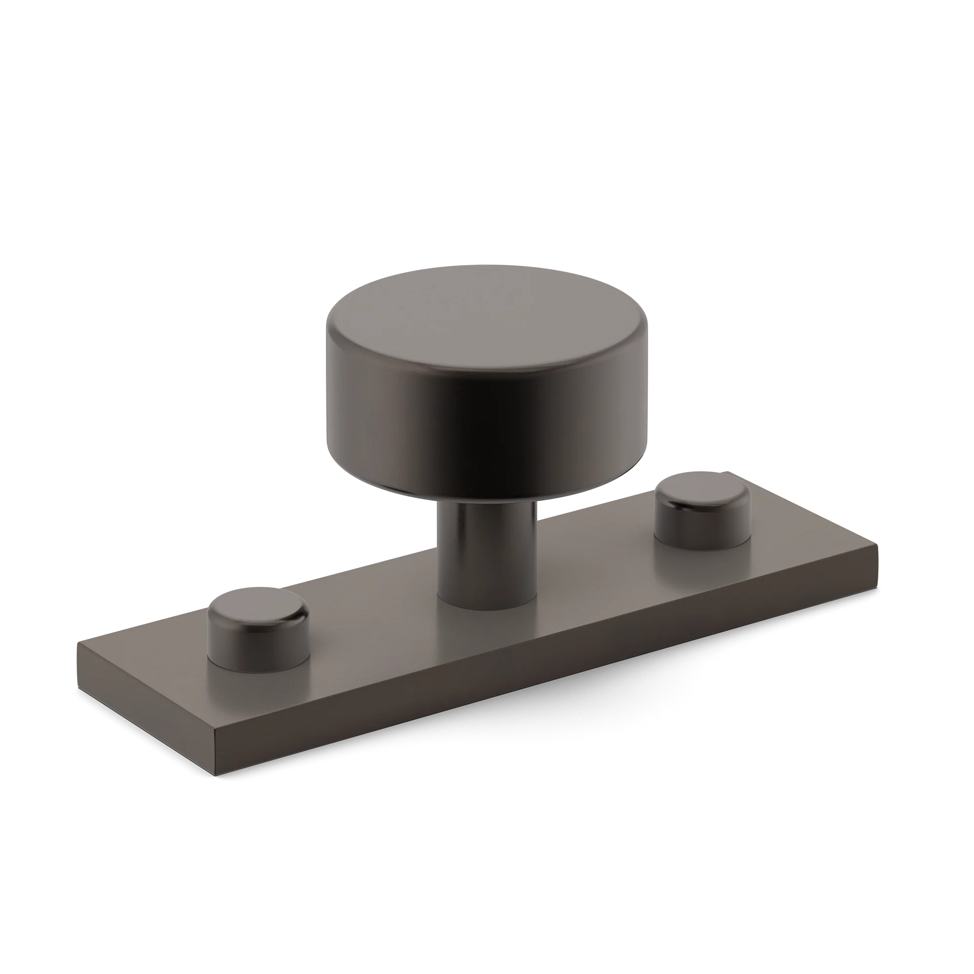 Armac Martin MIX Plain Cabinet Knob & Backplate in 54mm / Dark Bronze