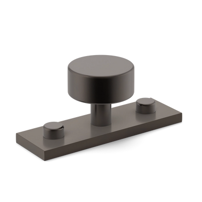 Armac Martin MIX Plain Cabinet Knob & Backplate in 54mm / Dark Bronze