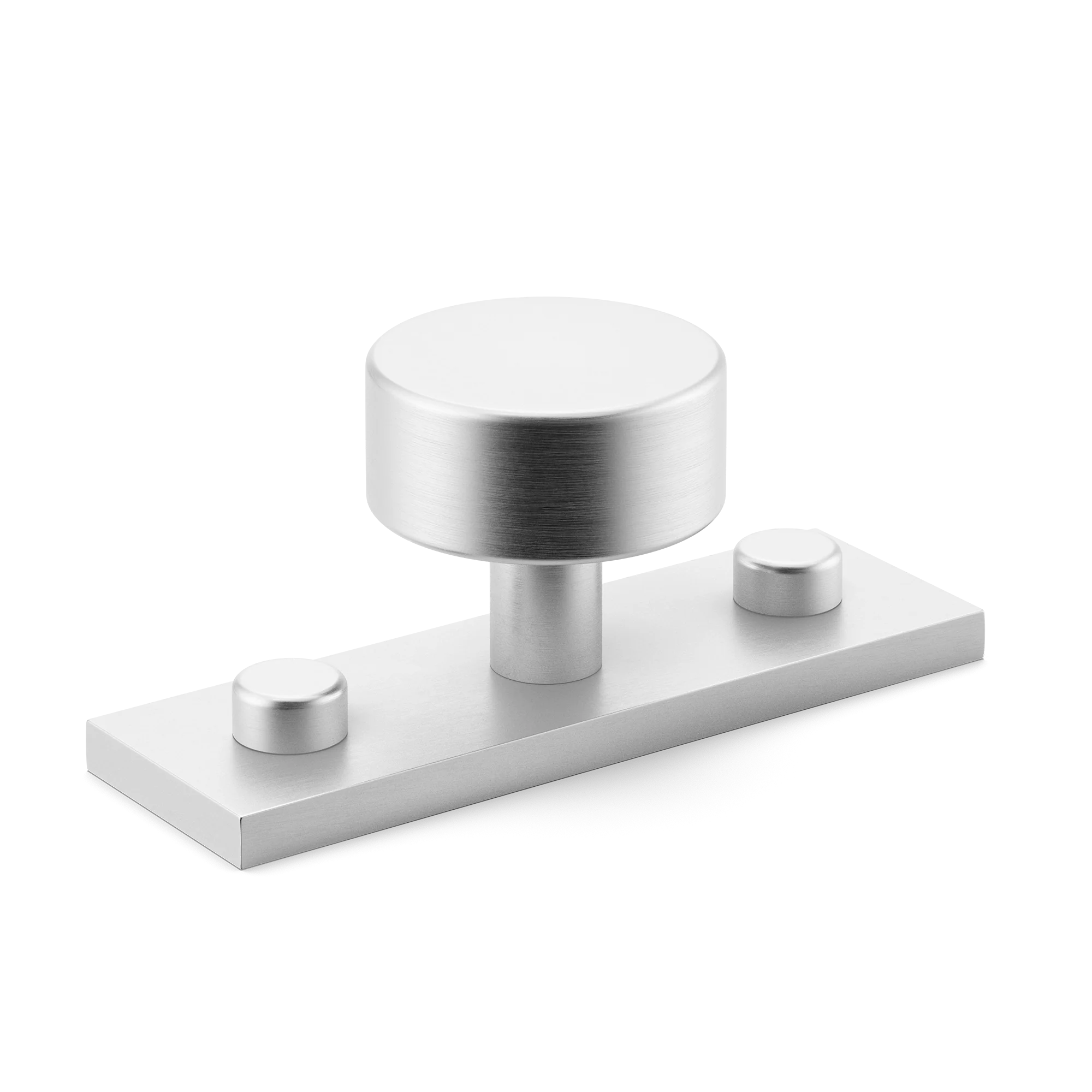 Armac Martin MIX Plain Cabinet Knob & Backplate in 54mm / Satin Chrome Plate