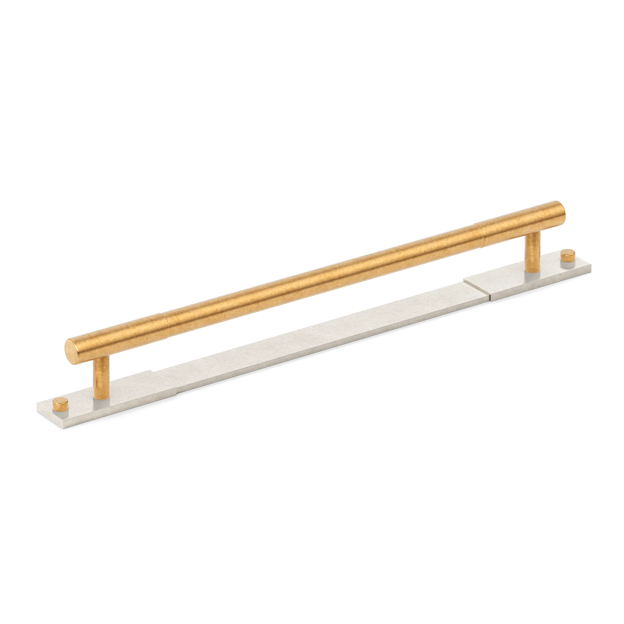 Armac Martin MIX Plain Appliance Pull Handle & Backplate - Mixed Finish in 384mm