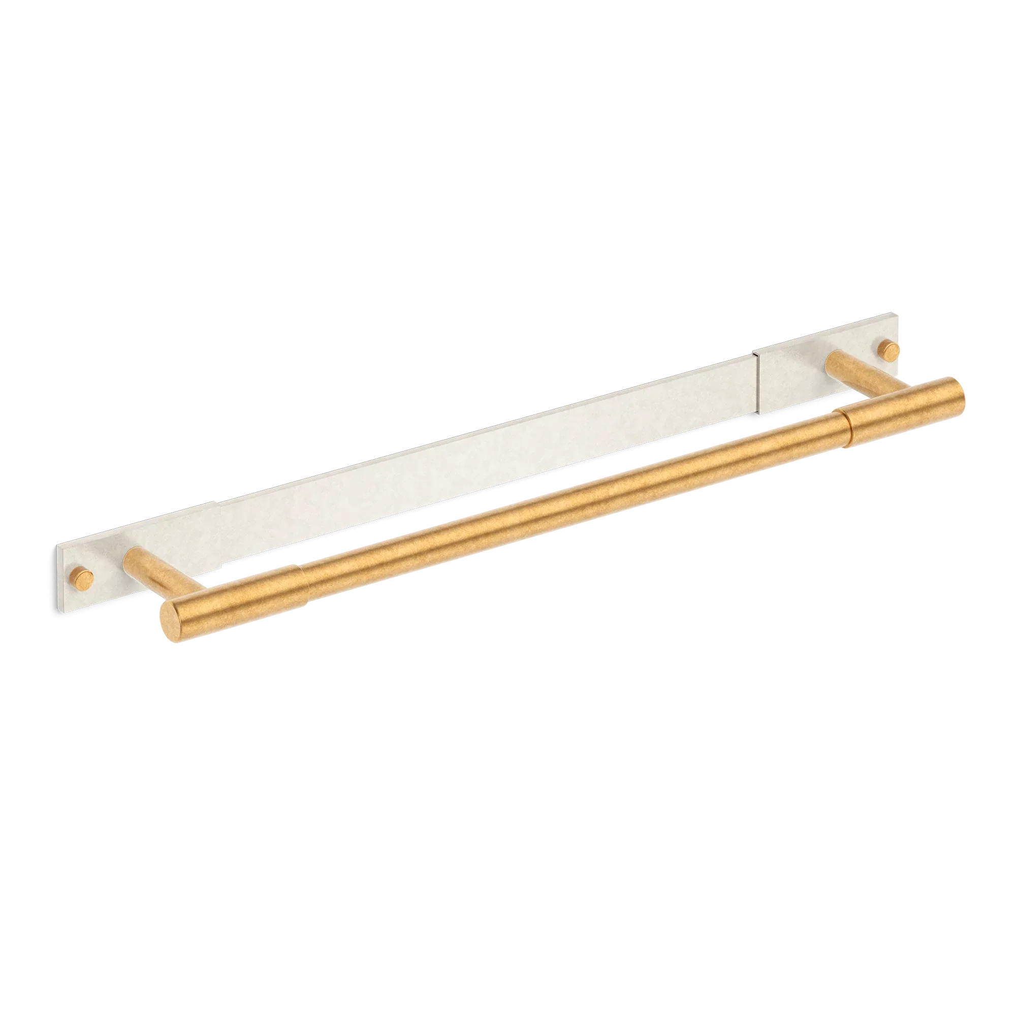 Armac Martin MIX Plain Bath Towel Rail & Backplate - Mixed Finish in 450mm