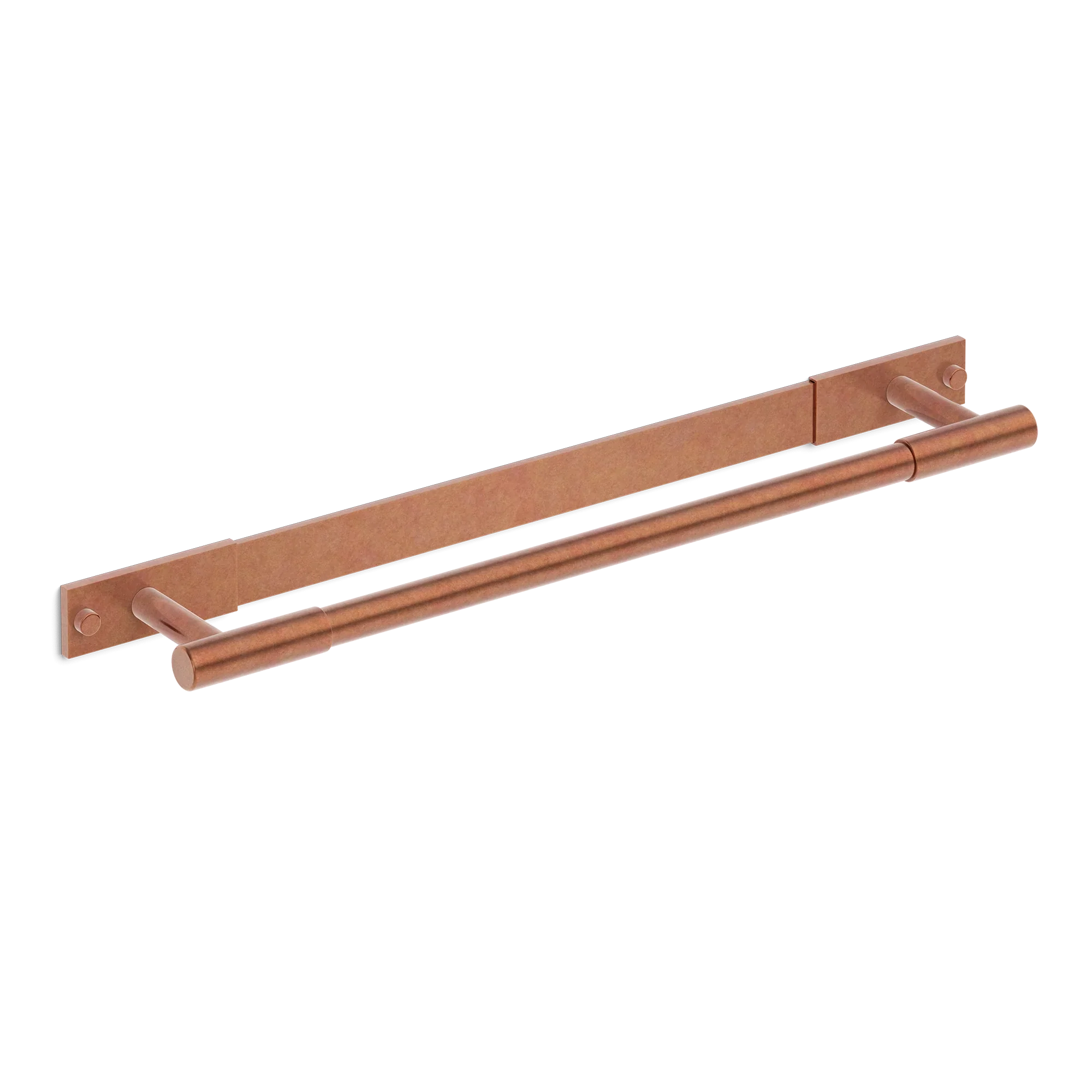 Armac Martin MIX Plain Bath Towel Rail & Backplate in 450mm / Aged Copper
