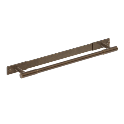 Armac Martin MIX Plain Bath Towel Rail & Backplate in 450mm / Dark Aged Brass