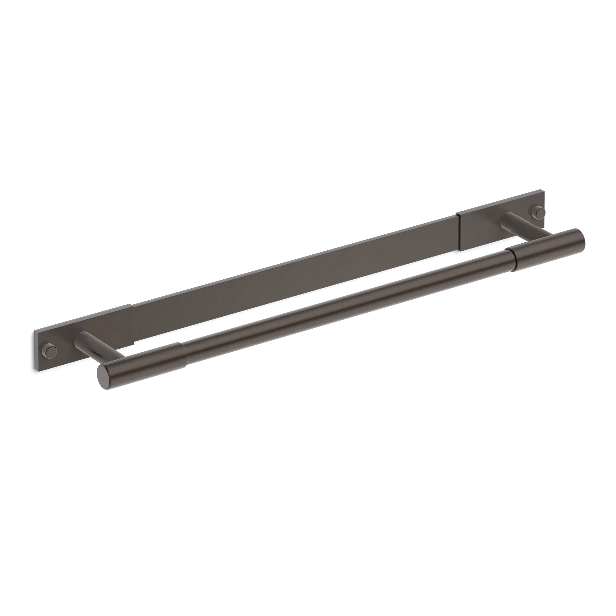 Armac Martin MIX Plain Bath Towel Rail & Backplate in 450mm / Dark Bronze