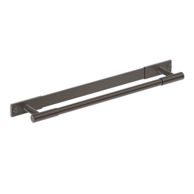 Armac Martin MIX Plain Bath Towel Rail & Backplate in 450mm / Dark Bronze