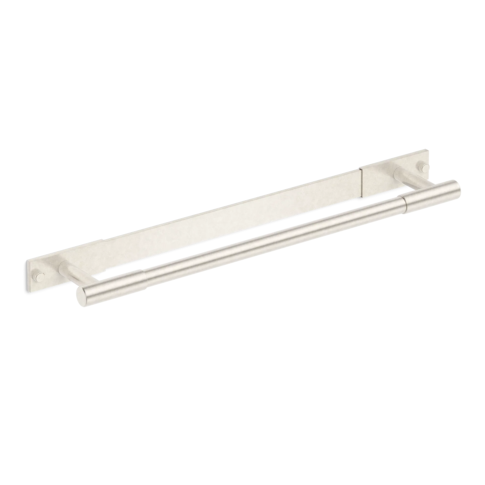 Armac Martin MIX Plain Bath Towel Rail & Backplate in 450mm / Barrelled Nickel Plate