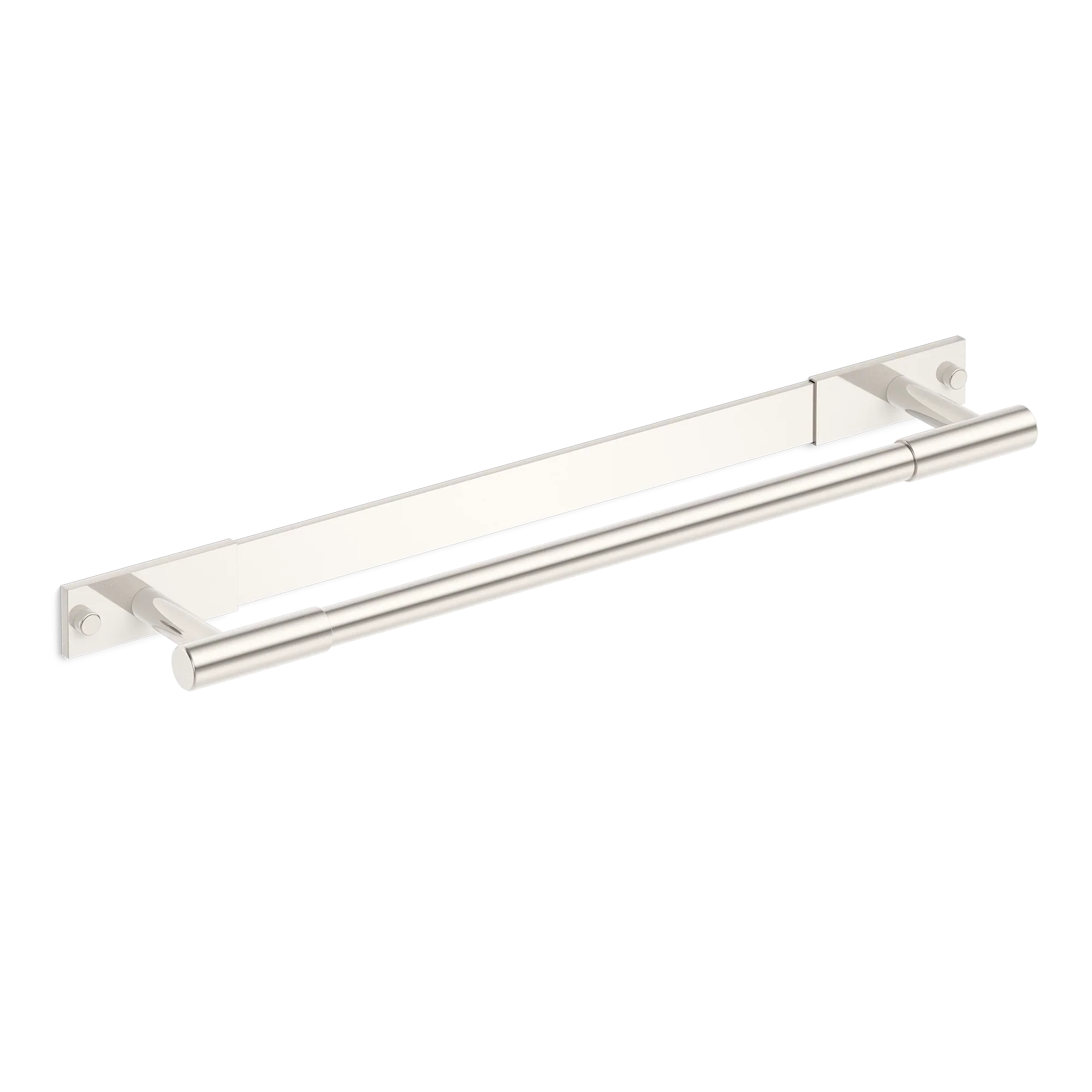Armac Martin MIX Plain Bath Towel Rail & Backplate in 450mm / Polished Nickel Plate