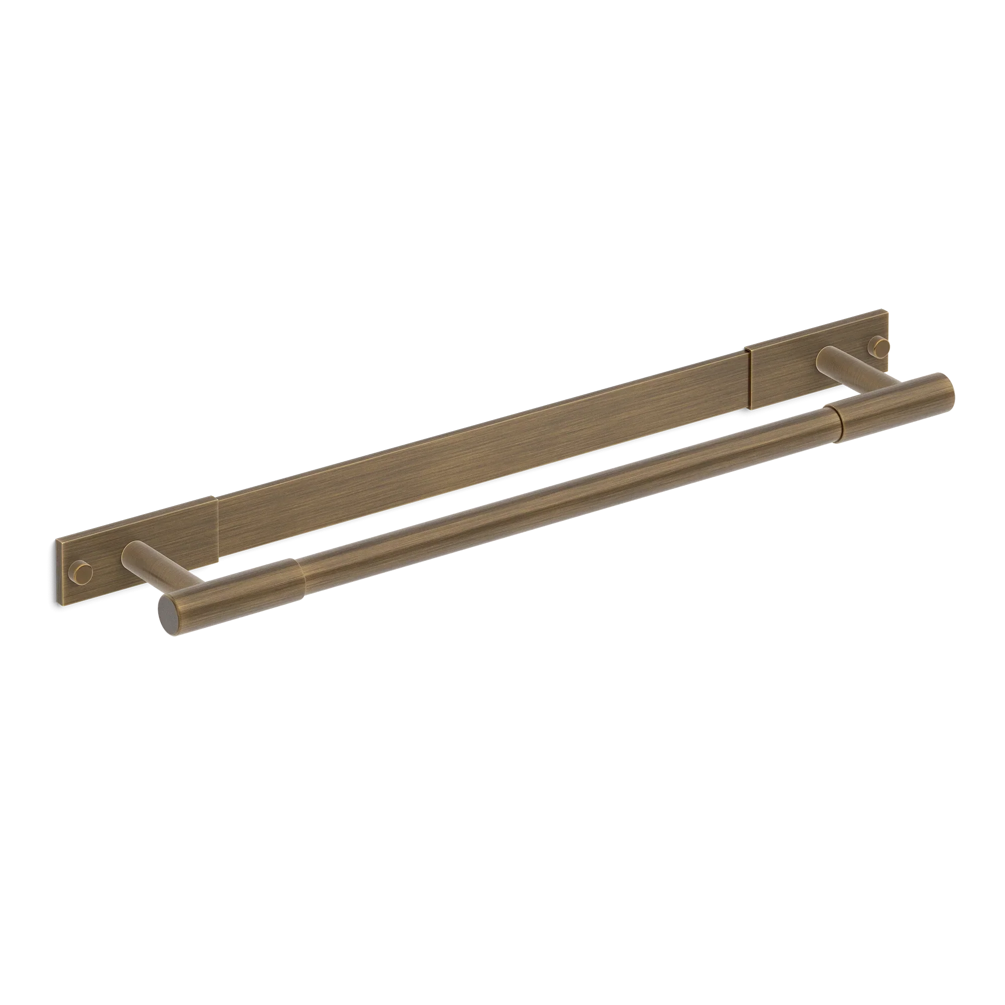 Armac Martin MIX Plain Bath Towel Rail & Backplate in 450mm / Satin Antique Satin Lacquered