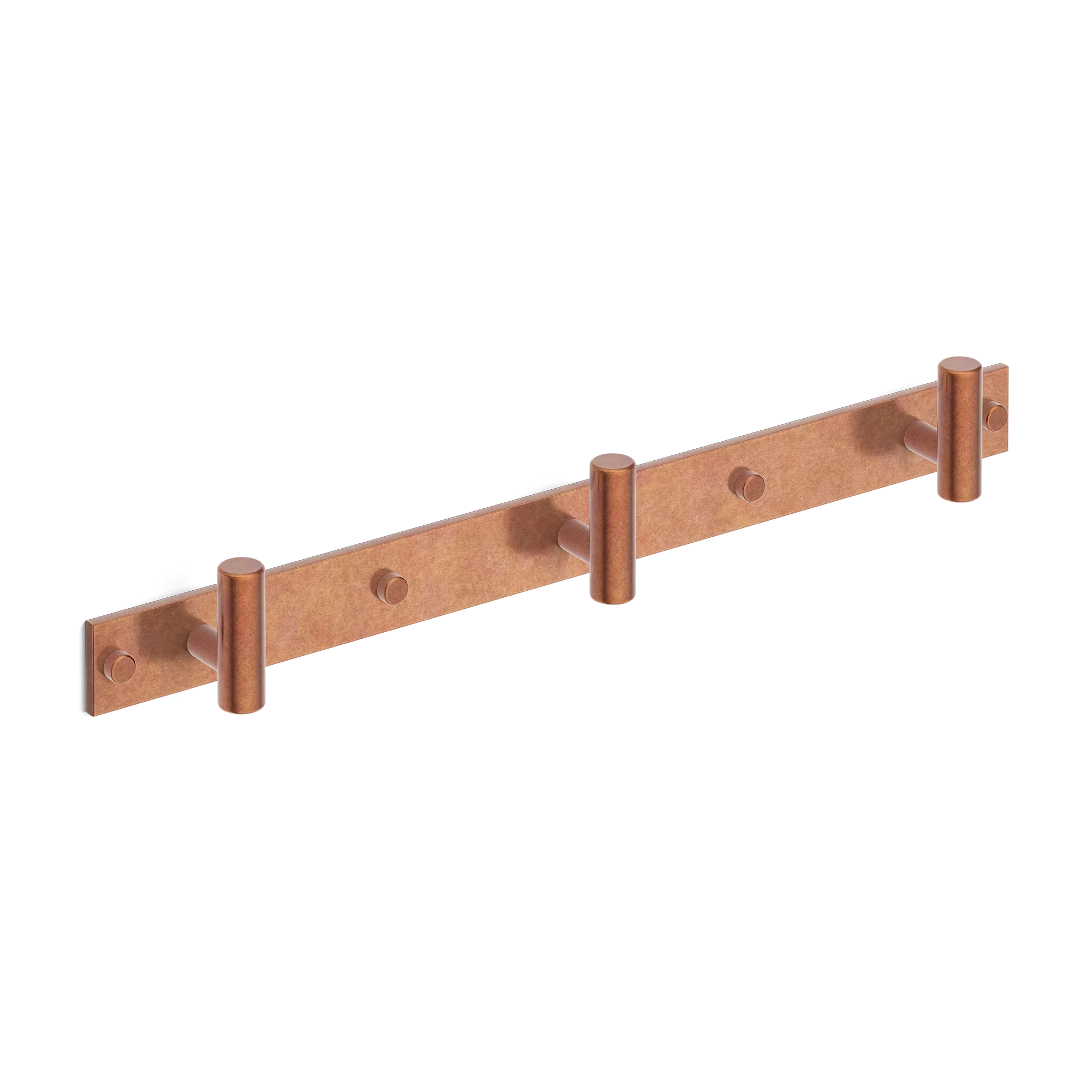 Armac Martin MIX Plain Wall Hook Rack in 384mm (3 hooks) / Aged Copper