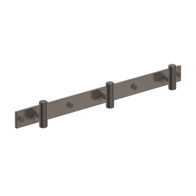 Armac Martin MIX Plain Wall Hook Rack in 384mm (3 hooks) / Dark Bronze
