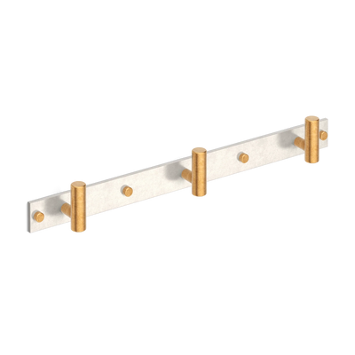 Armac Martin MIX Plain Wall Hook Rack - Mixed Finish in 384mm (3 hooks)
