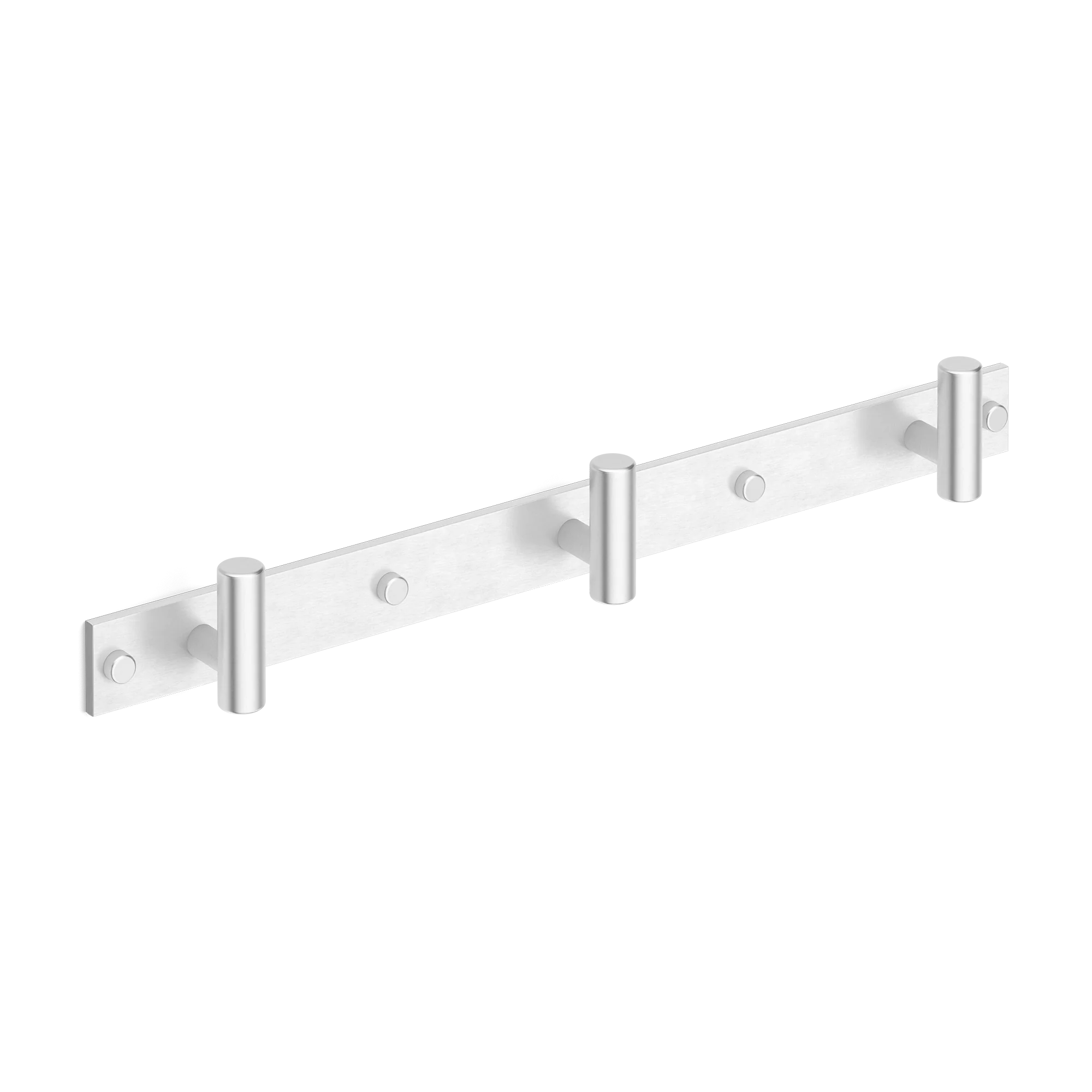 Armac Martin MIX Plain Wall Hook Rack in 384mm (3 hooks) / Satin Chrome Plate