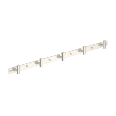 Armac Martin MIX Plain Wall Hook Rack in 684mm (5 hooks) / Barrelled Nickel Plate