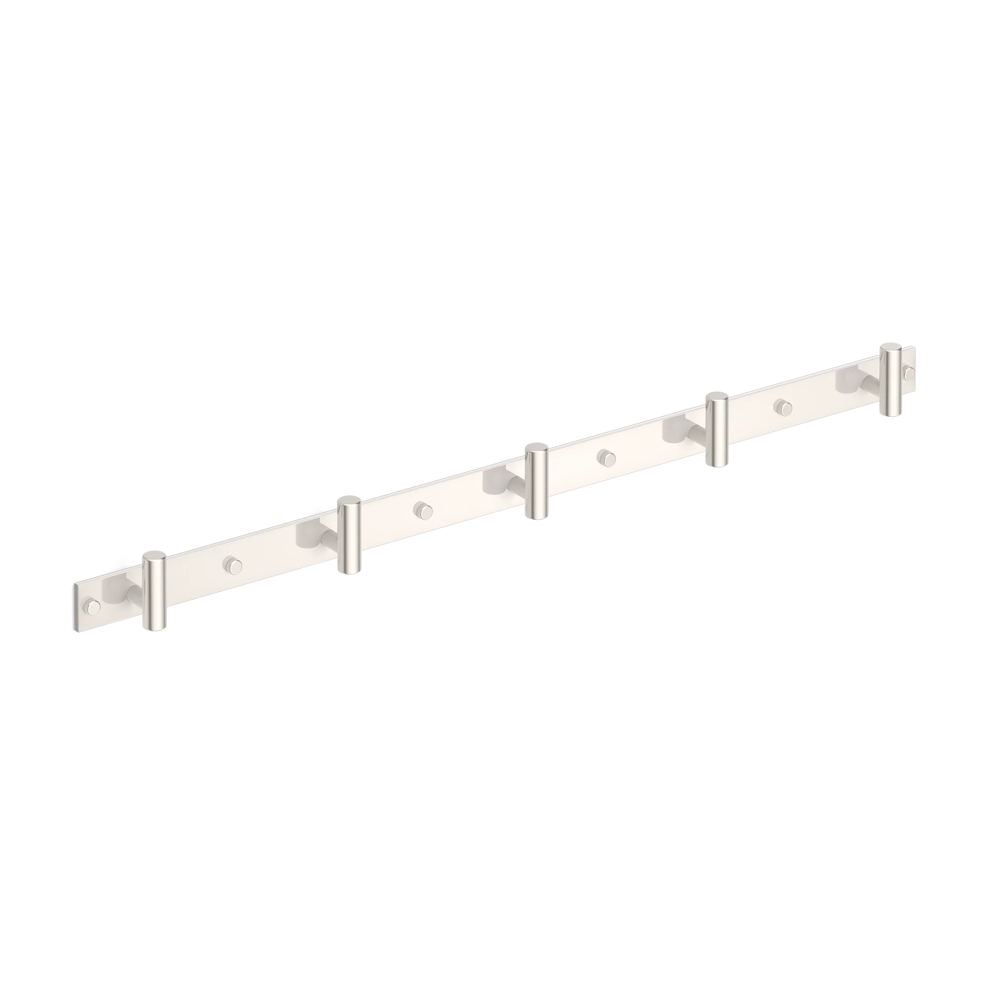 Armac Martin MIX Plain Wall Hook Rack in 684mm (5 hooks) / Polished Nickel Plate