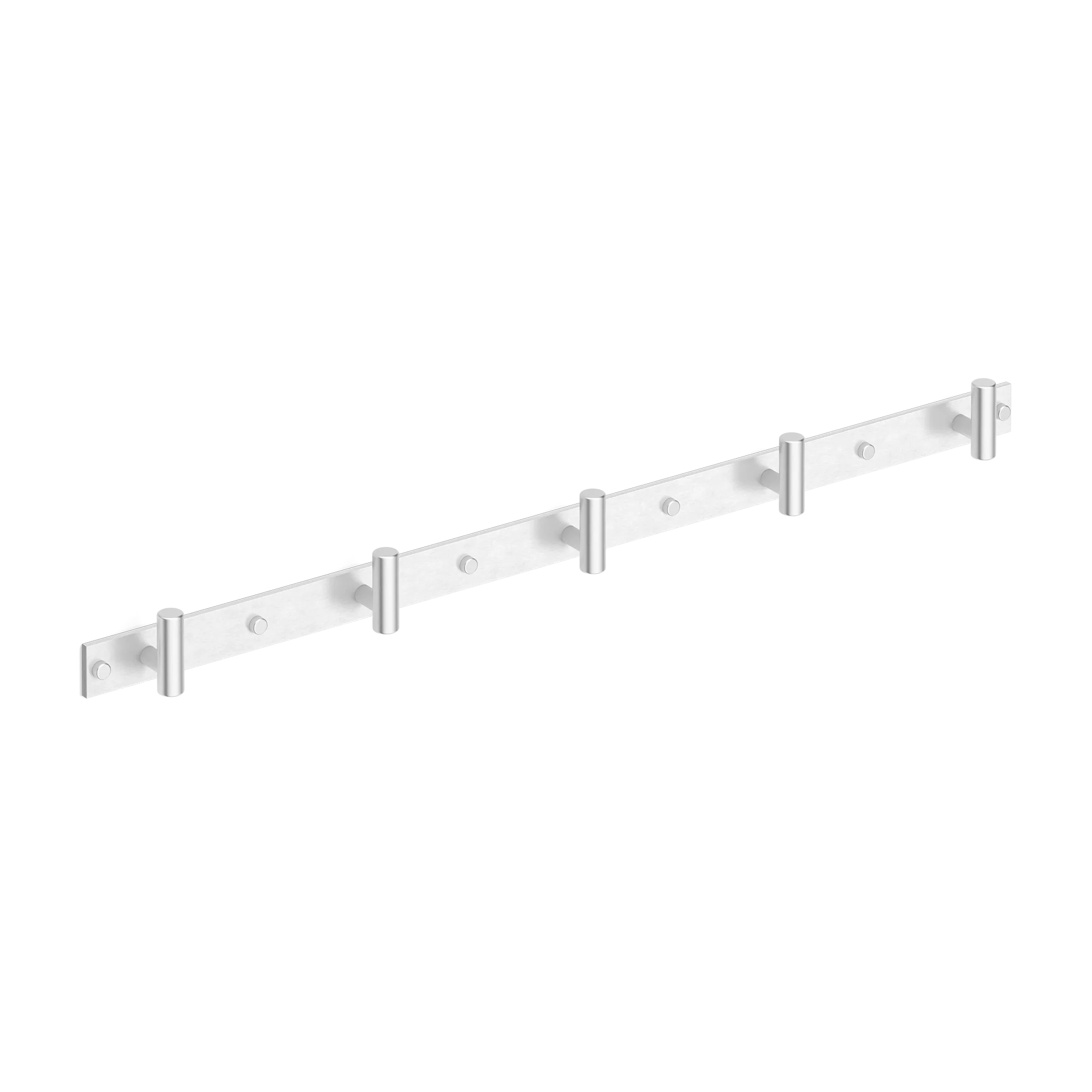 Armac Martin MIX Plain Wall Hook Rack in 684mm (5 hooks) / Satin Chrome Plate