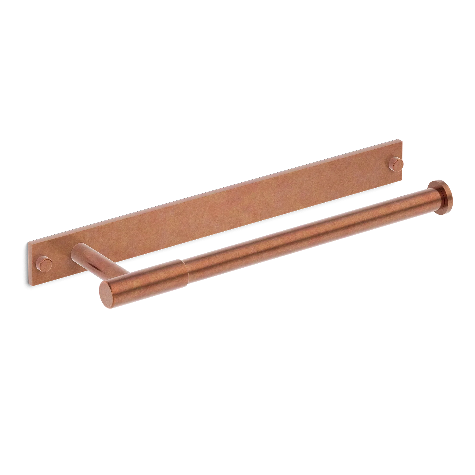 Armac Martin MIX Plain Hand Towel Rail & Backplate in 250mm / Aged Copper