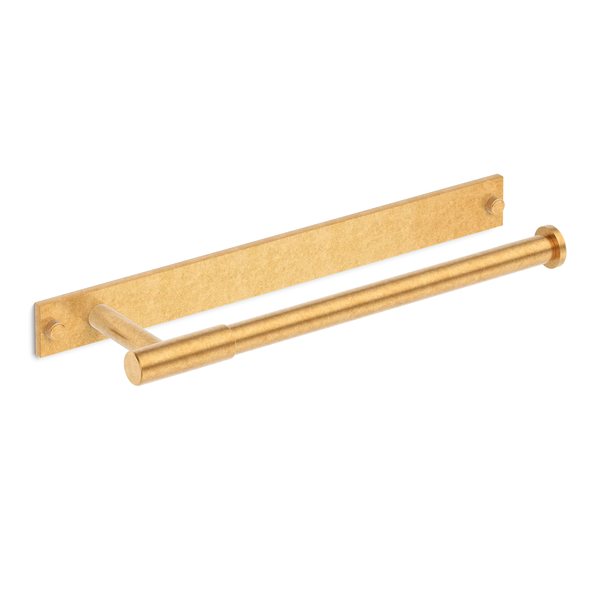 Armac Martin MIX Plain Hand Towel Rail & Backplate in 250mm / Burnished Brass