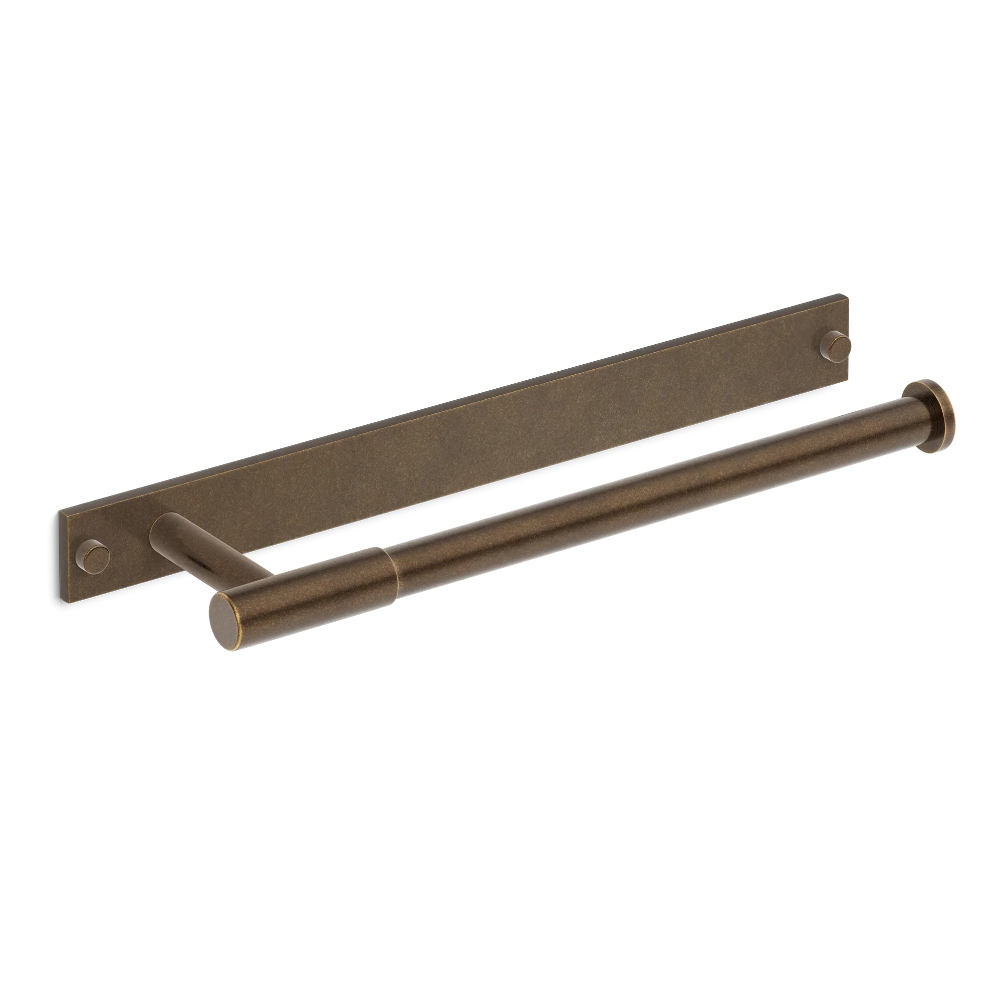 Armac Martin MIX Plain Hand Towel Rail & Backplate in 250mm / Dark Aged Brass