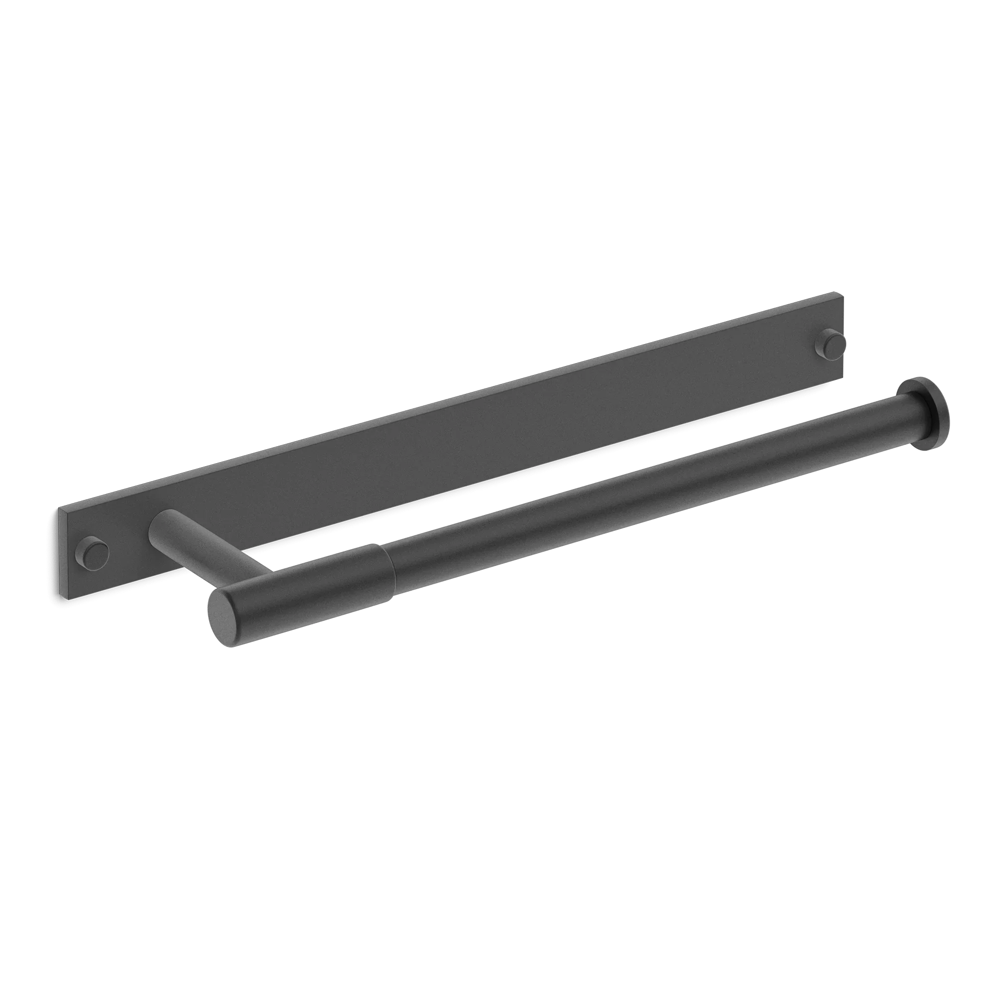 Armac Martin MIX Plain Hand Towel Rail & Backplate in 250mm / Matt Black Lacquered