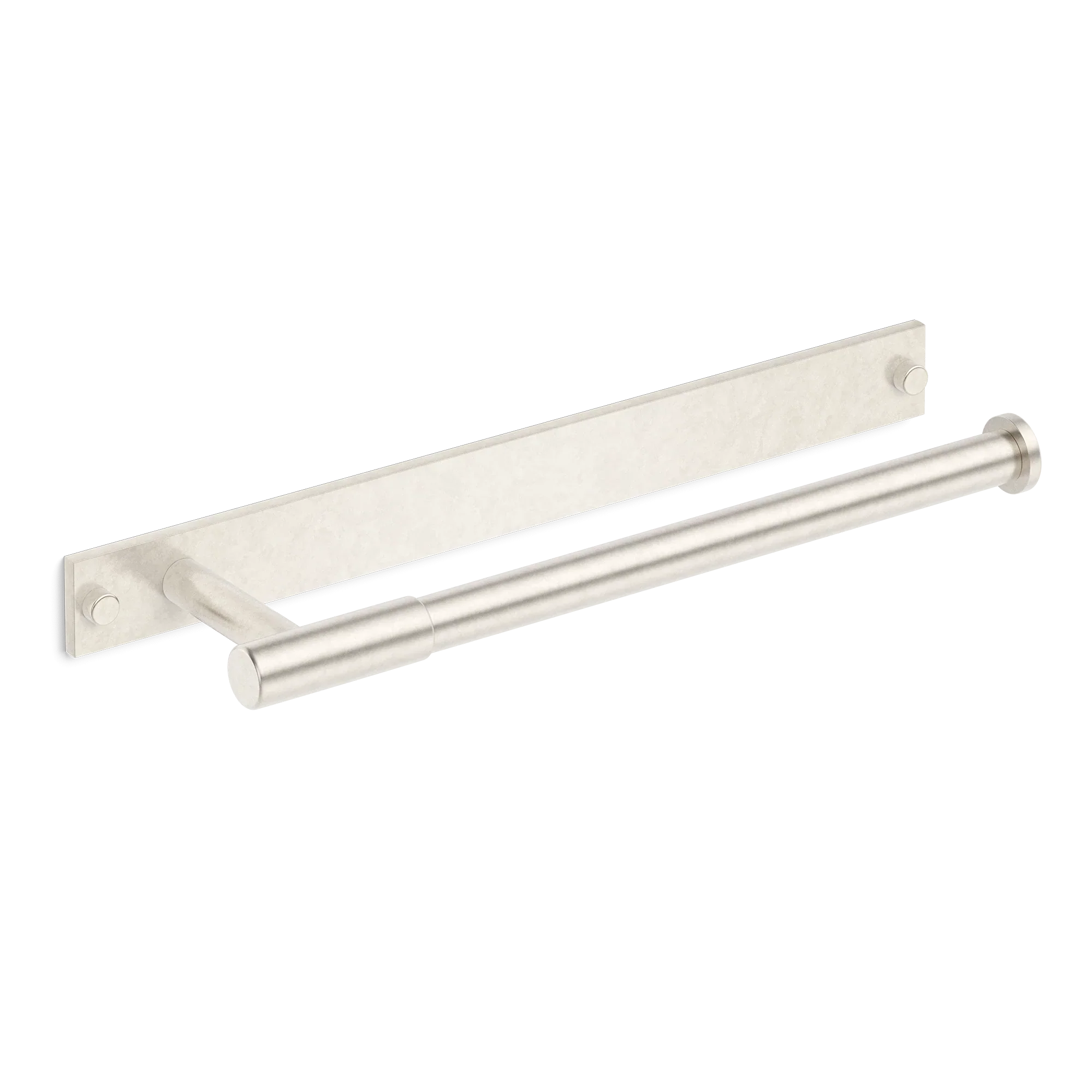 Armac Martin MIX Plain Hand Towel Rail & Backplate in 250mm / Barrelled Nickel Plate