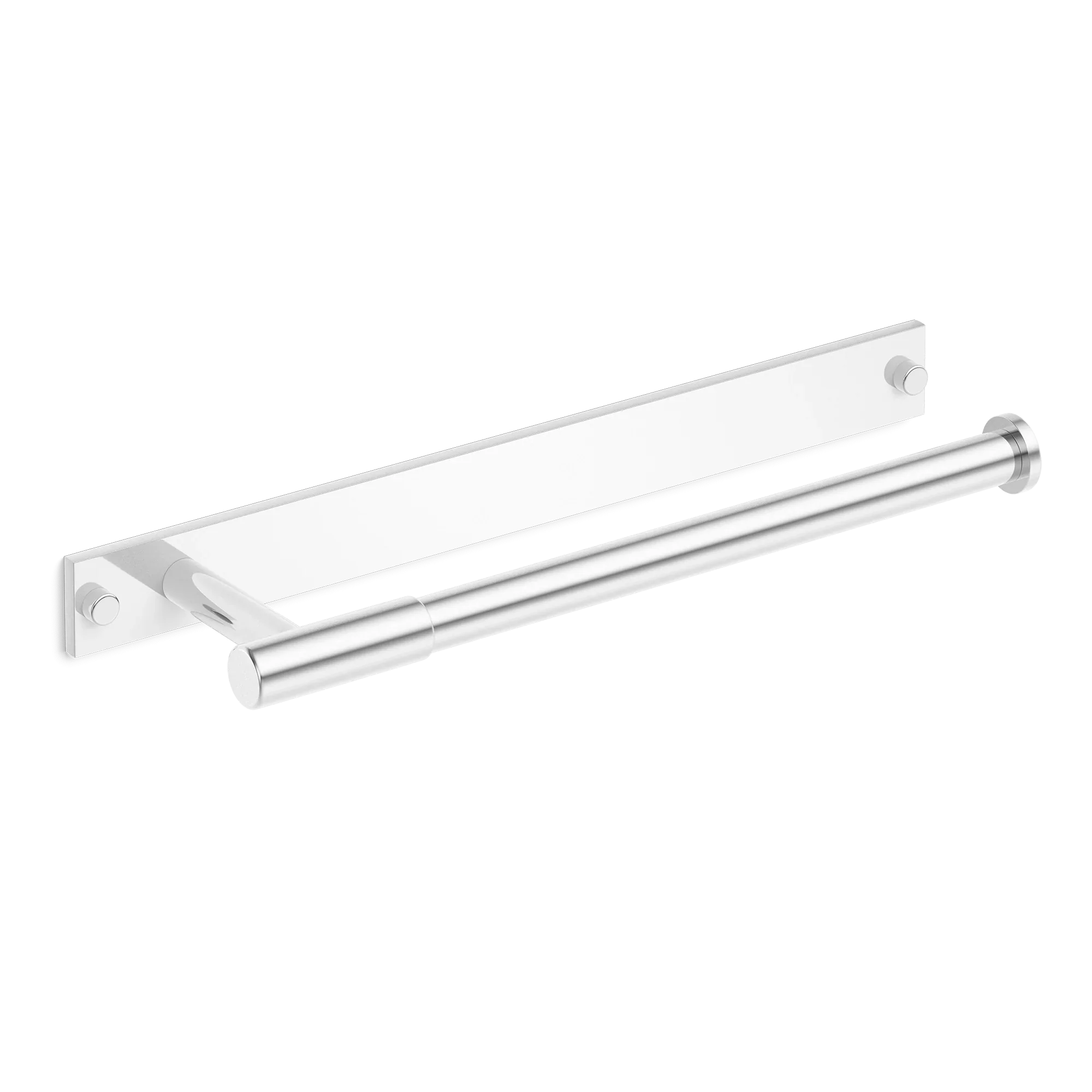 Armac Martin MIX Plain Hand Towel Rail & Backplate in 250mm / Polished Chrome Plate