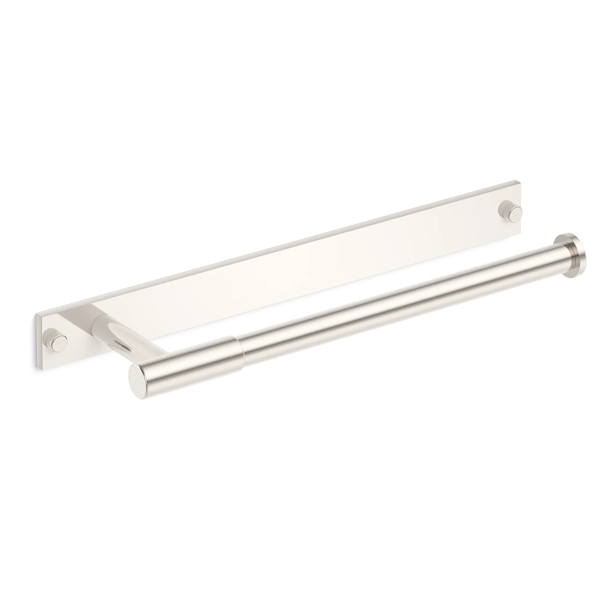 Armac Martin MIX Plain Hand Towel Rail & Backplate in 250mm / Polished Nickel Plate