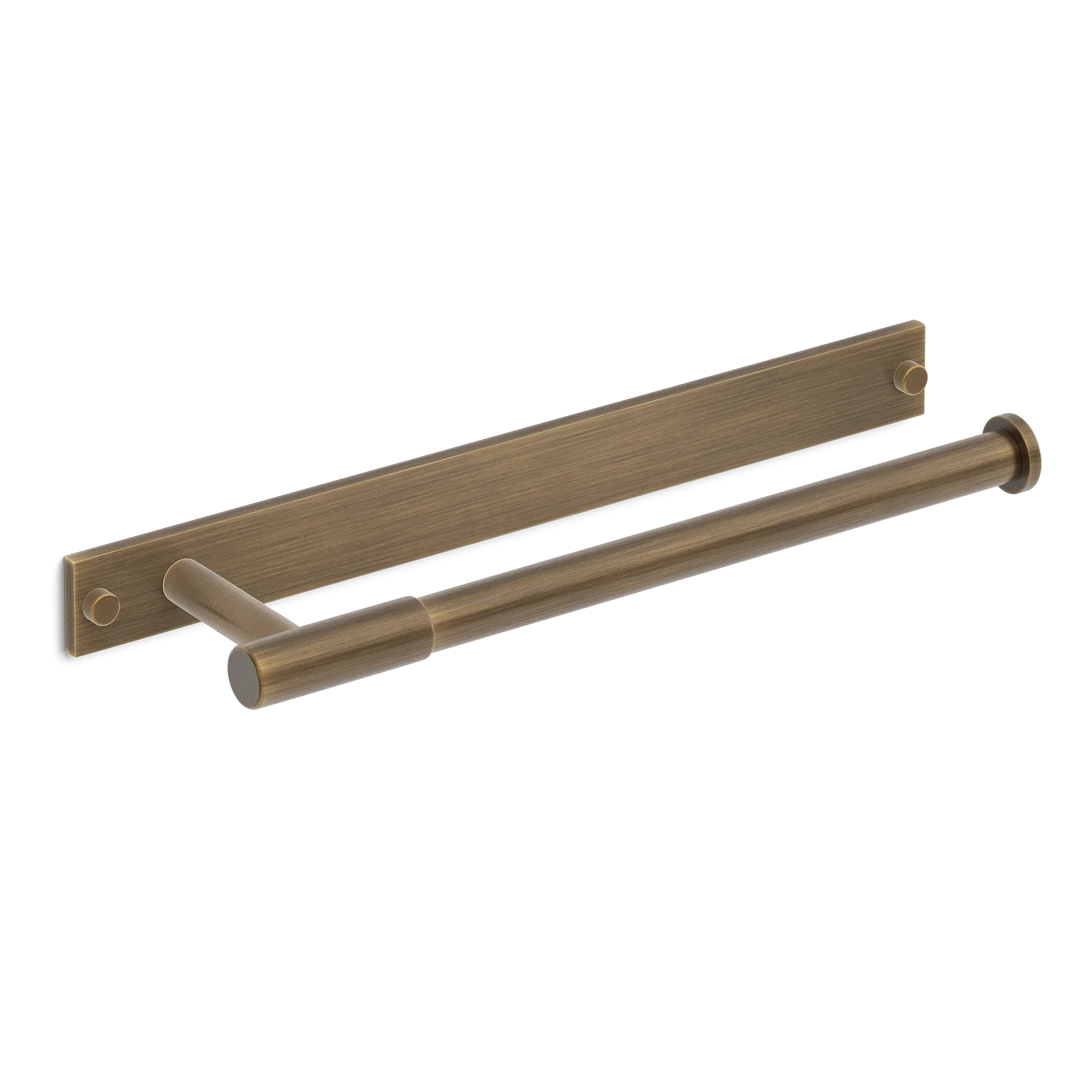 Armac Martin MIX Plain Hand Towel Rail & Backplate in 250mm / Satin Antique Satin Lacquered