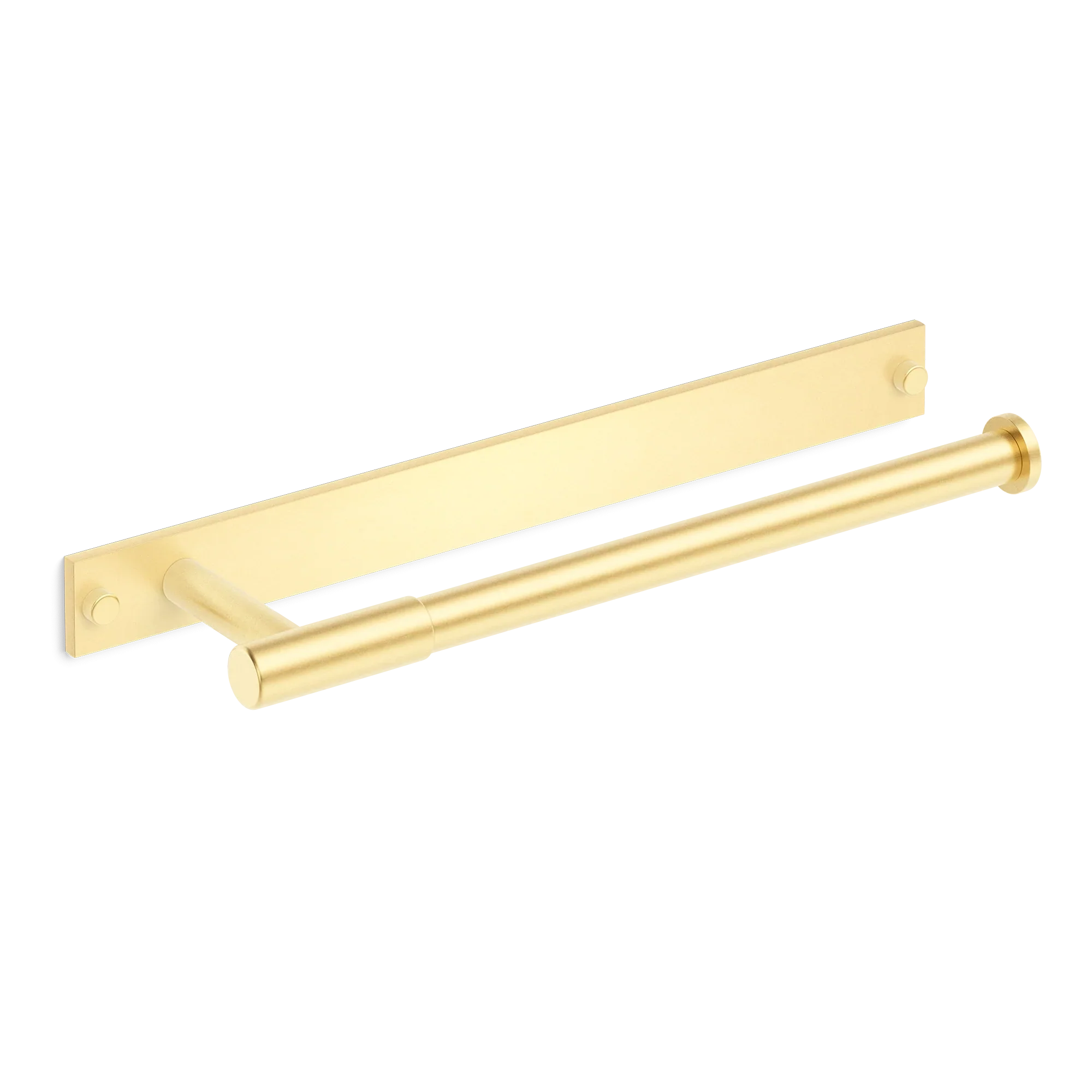 Armac Martin MIX Plain Hand Towel Rail & Backplate in 250mm / Satin Brass Satin Lacquered