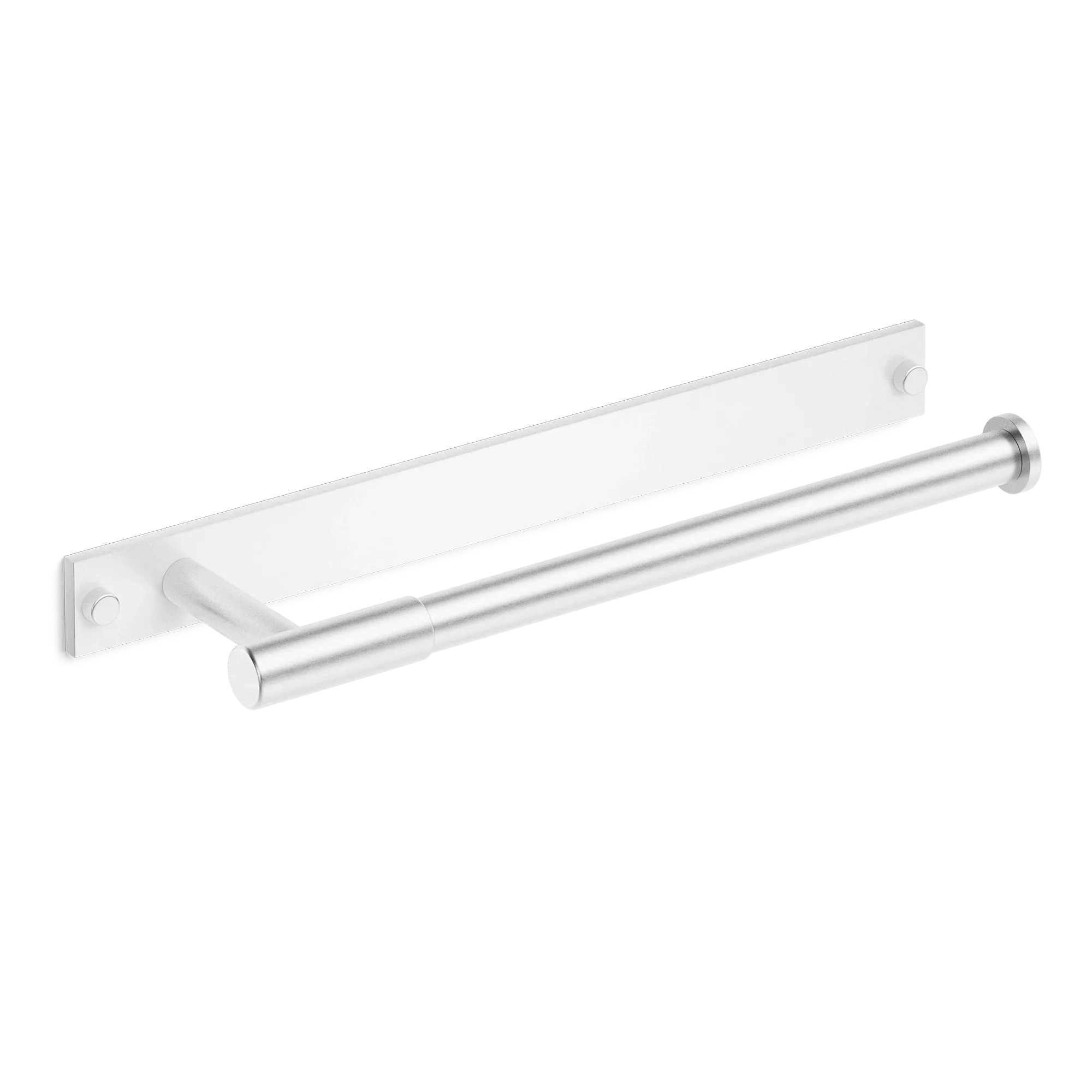 Armac Martin MIX Plain Hand Towel Rail & Backplate in 250mm / Satin Chrome Plate