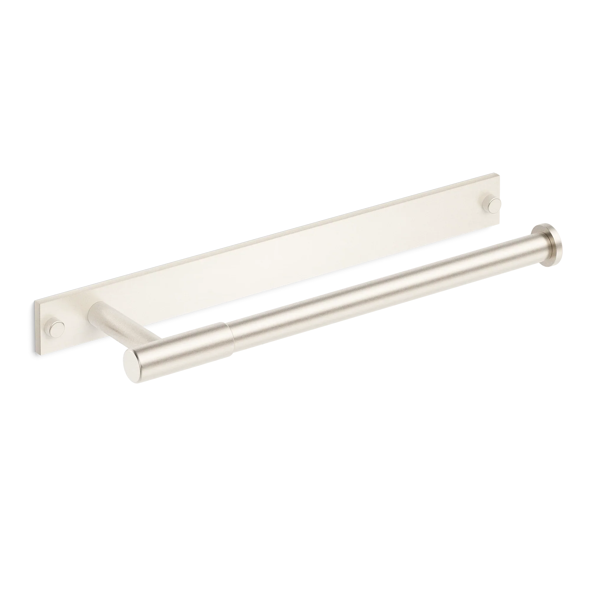 Armac Martin MIX Plain Hand Towel Rail & Backplate in 250mm / Satin Nickel Plate