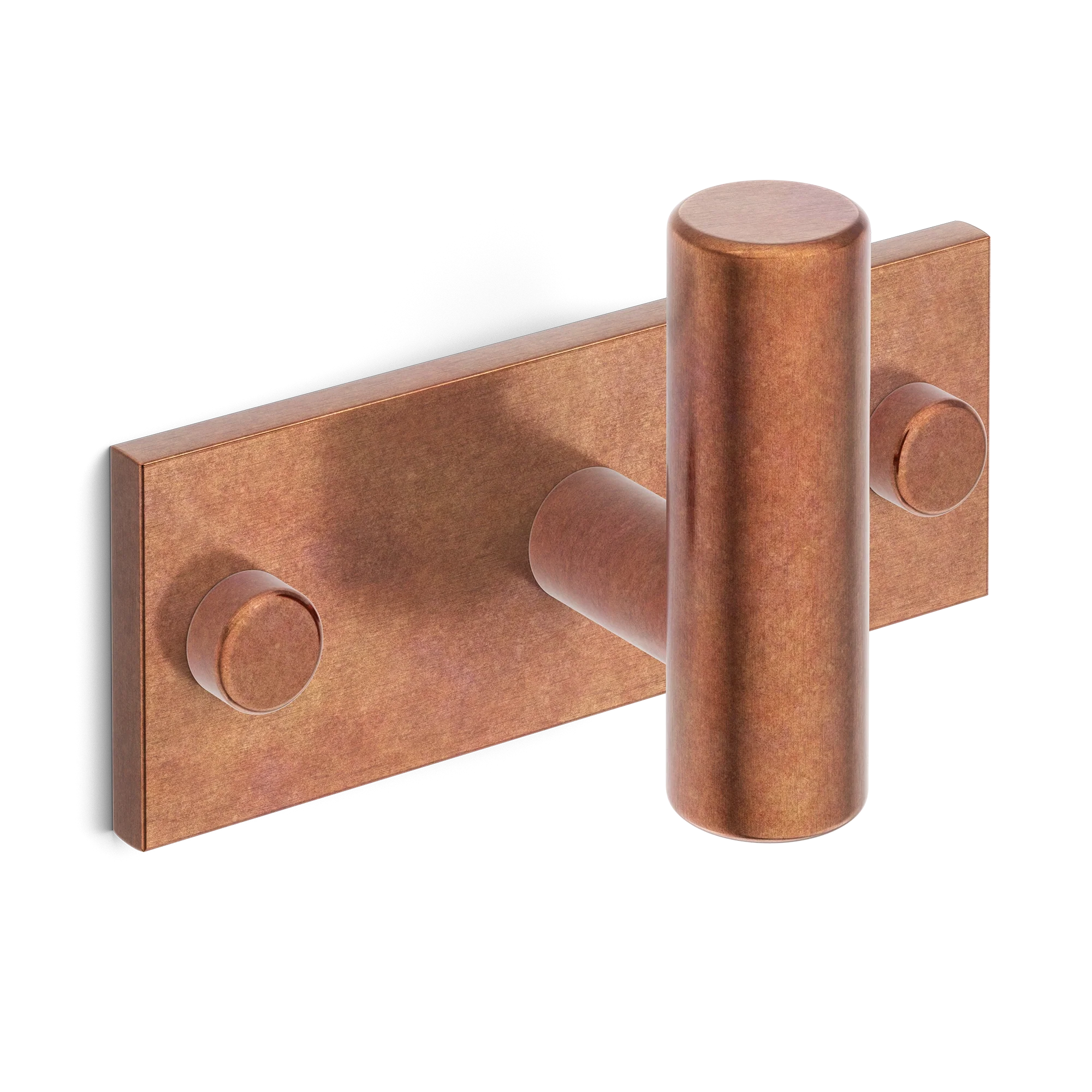 Armac Martin MIX Plain Single Horizontal Wall Hook in 84mm / Aged Copper
