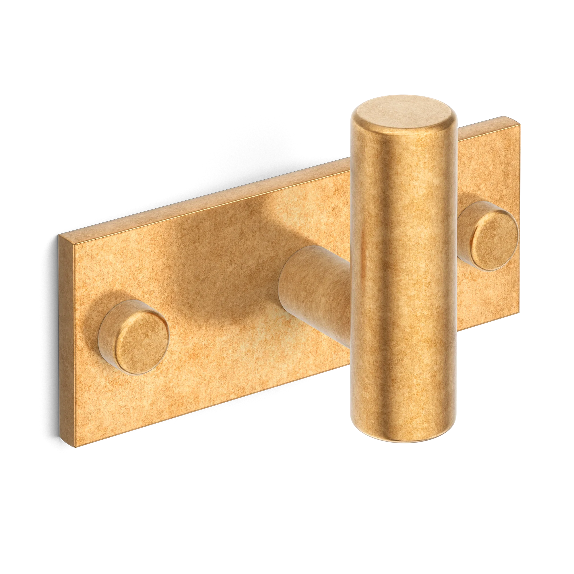 Armac Martin MIX Plain Single Horizontal Wall Hook in 84mm / Burnished Brass