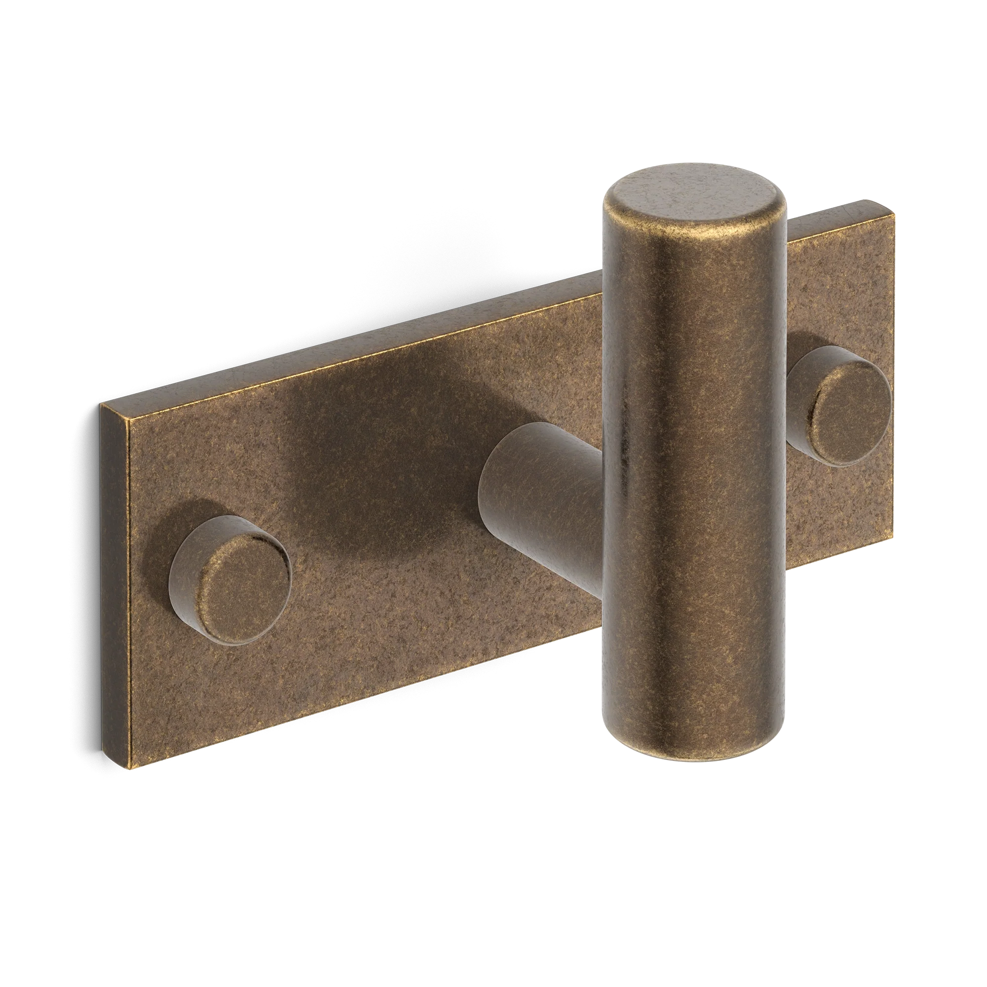 Armac Martin MIX Plain Single Horizontal Wall Hook in 84mm / Dark Aged Brass