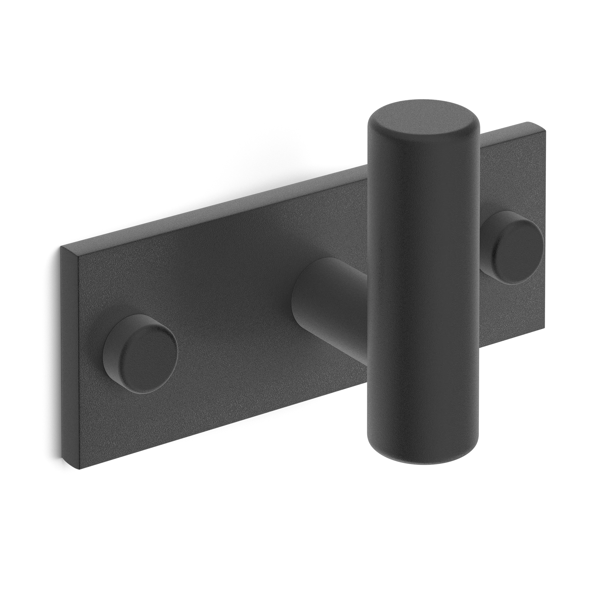 Armac Martin MIX Plain Single Horizontal Wall Hook in 84mm / Matt Black Lacquered