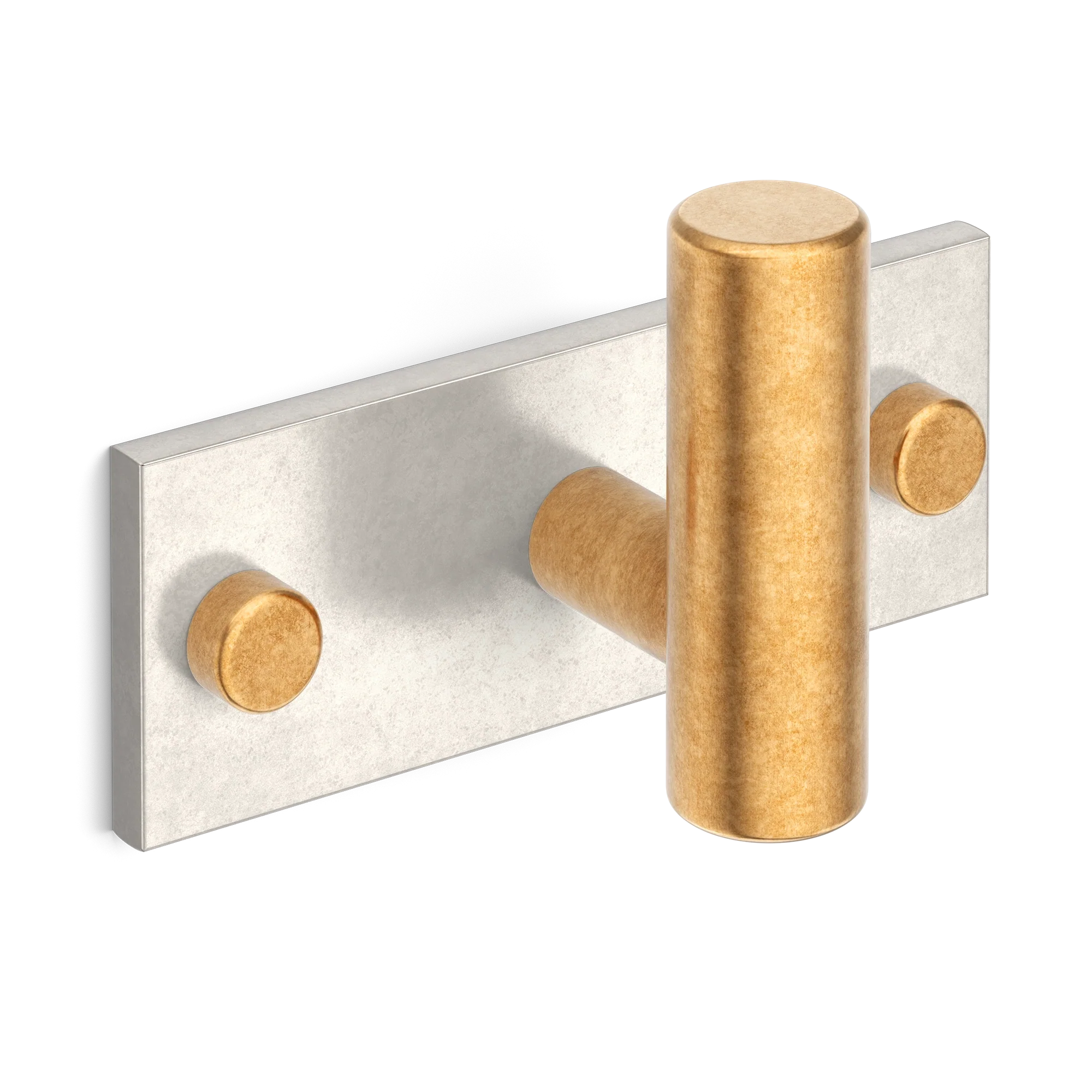 Armac Martin MIX Plain Single Horizontal Wall Hook - Mixed Finish in 84mm