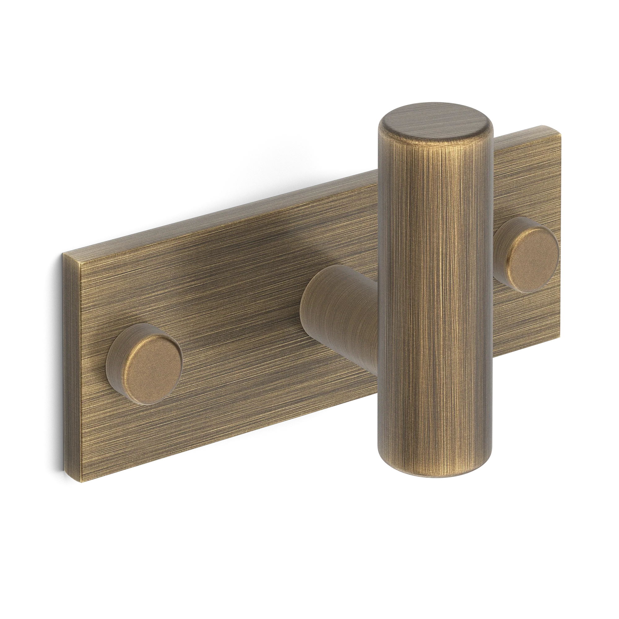 Armac Martin MIX Plain Single Horizontal Wall Hook in 84mm / Satin Antique Satin Lacquered