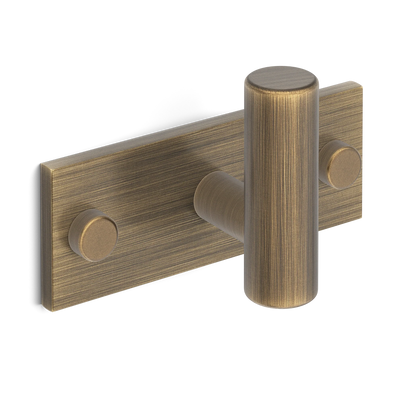 Armac Martin MIX Plain Single Horizontal Wall Hook in 84mm / Satin Antique Satin Lacquered