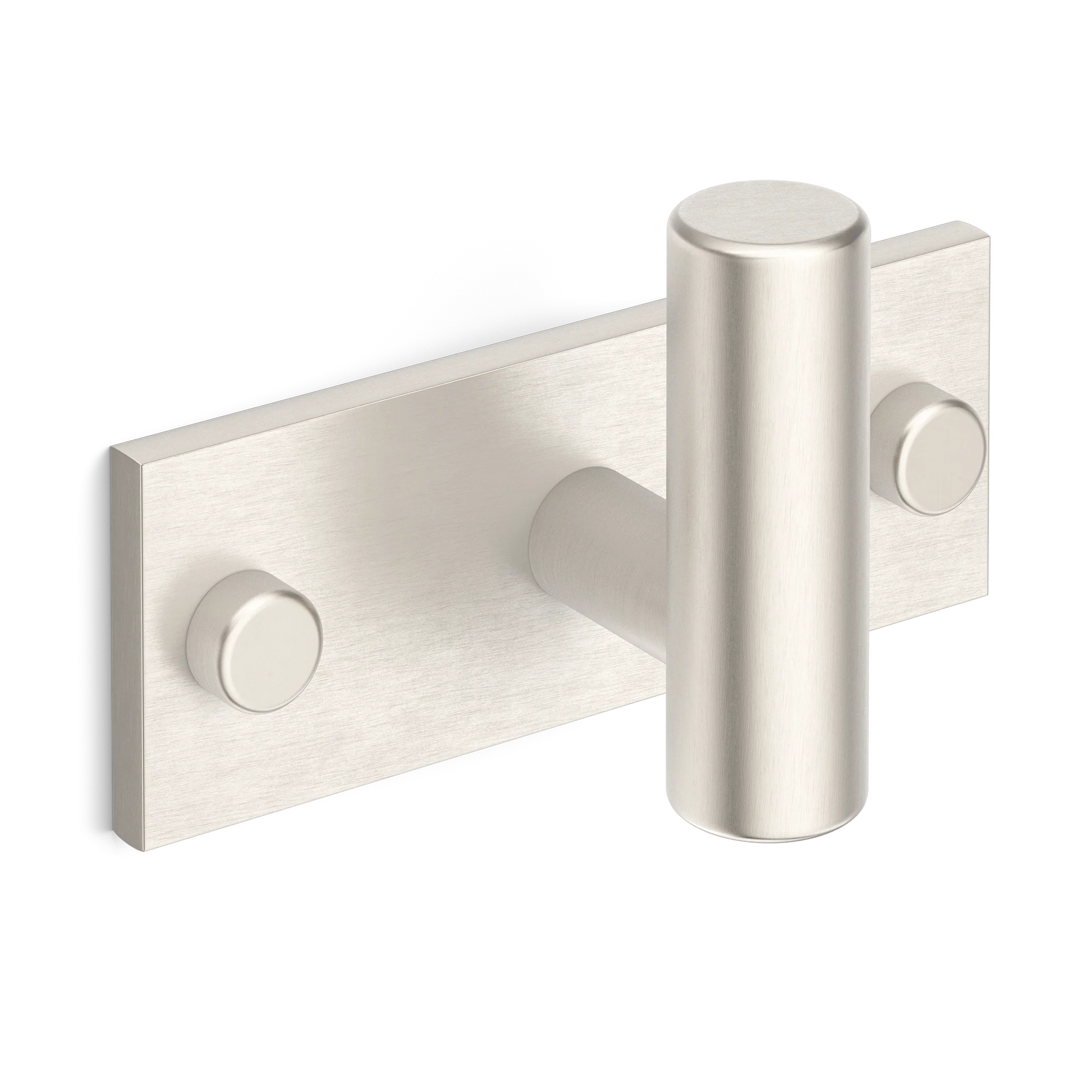 Armac Martin MIX Plain Single Horizontal Wall Hook in 84mm / Satin Nickel Plate