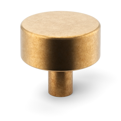 Armac Martin MIX Plain Cabinet Knob in 32mm / Burnished Brass