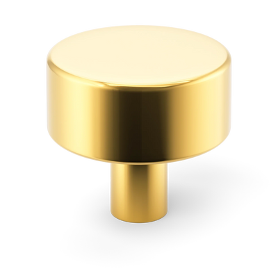 Armac Martin MIX Plain Cabinet Knob in 32mm / Polished Brass Lacquered