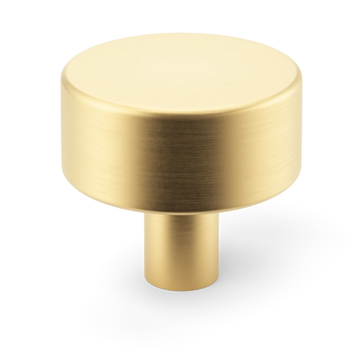 Armac Martin MIX Plain Cabinet Knob in 32mm / Satin Brass Unlacquered