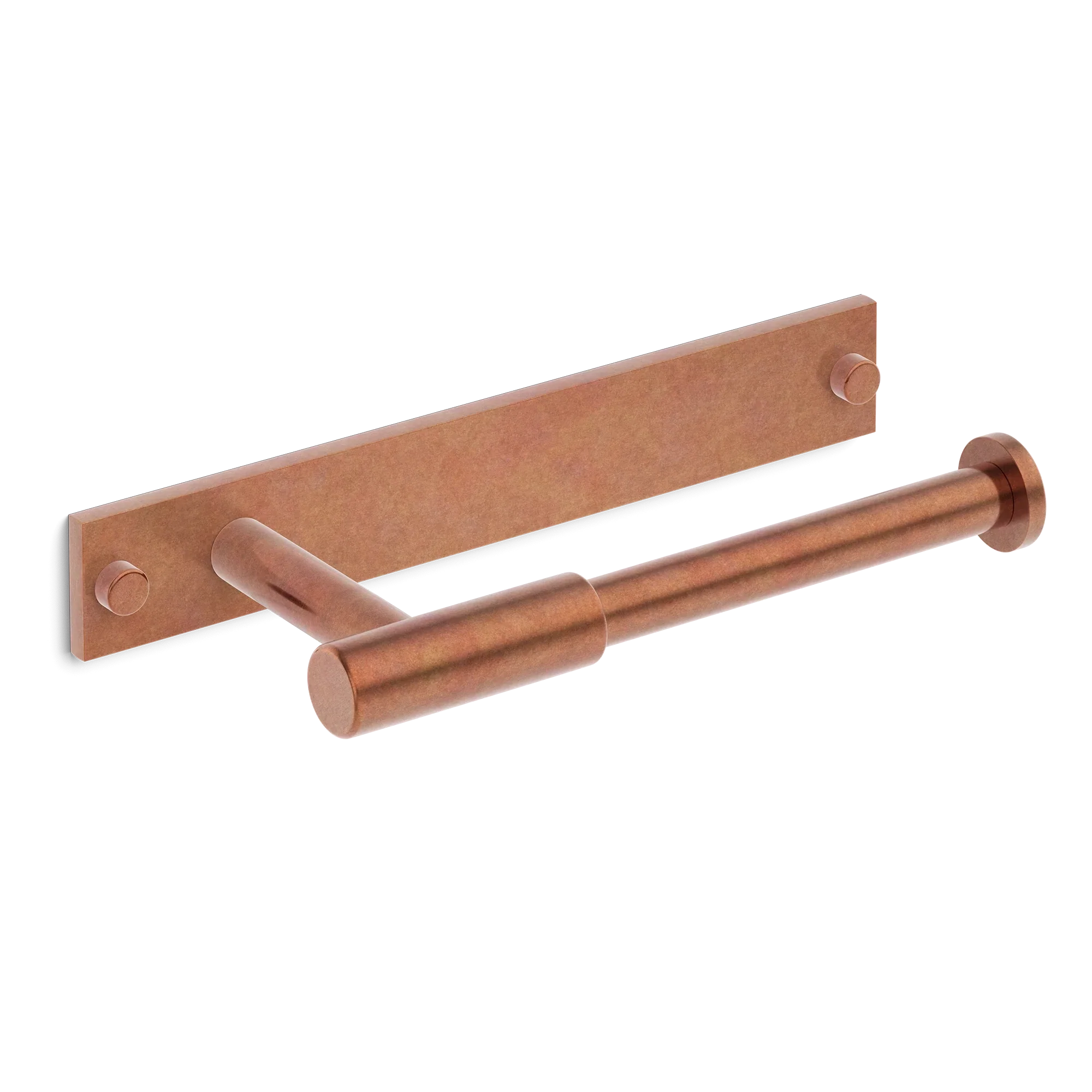 Armac Martin MIX Plain Toilet Roll Holder & Backplate in 232mm / Aged Copper