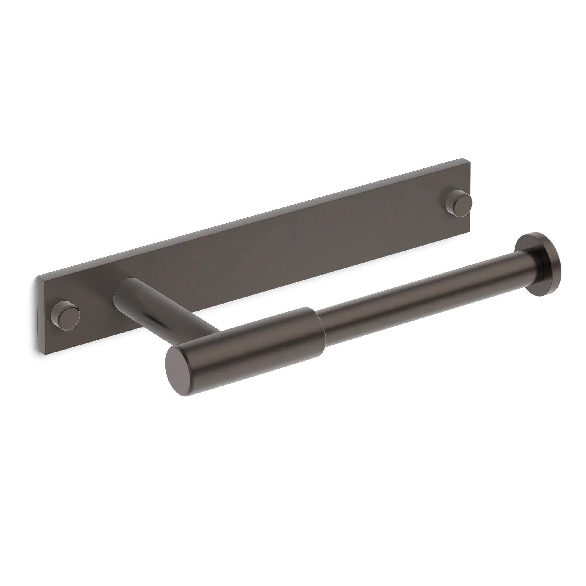 Armac Martin MIX Plain Toilet Roll Holder & Backplate in 232mm / Dark Bronze