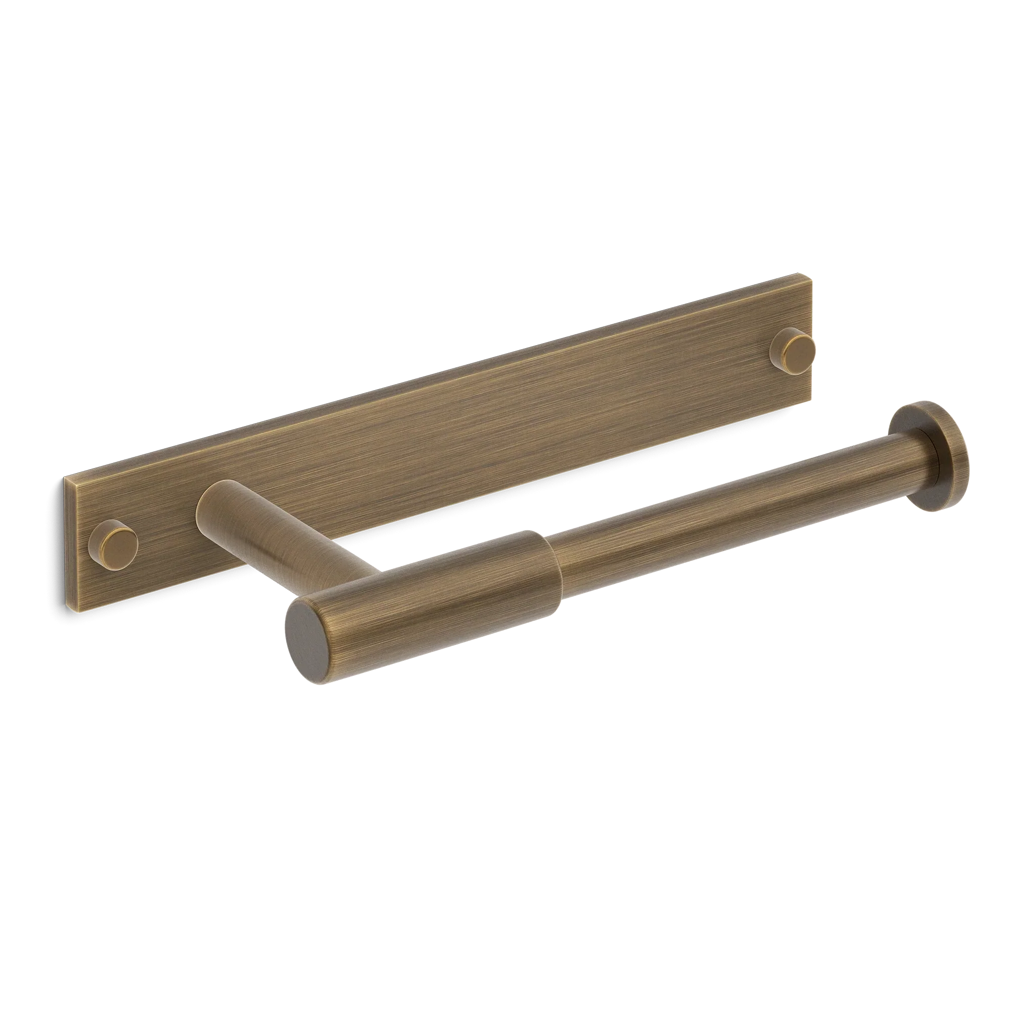 Armac Martin MIX Plain Toilet Roll Holder & Backplate in 232mm / Satin Antique Satin Lacquered