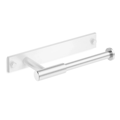 Armac Martin MIX Plain Toilet Roll Holder & Backplate in 232mm / Satin Chrome Plate