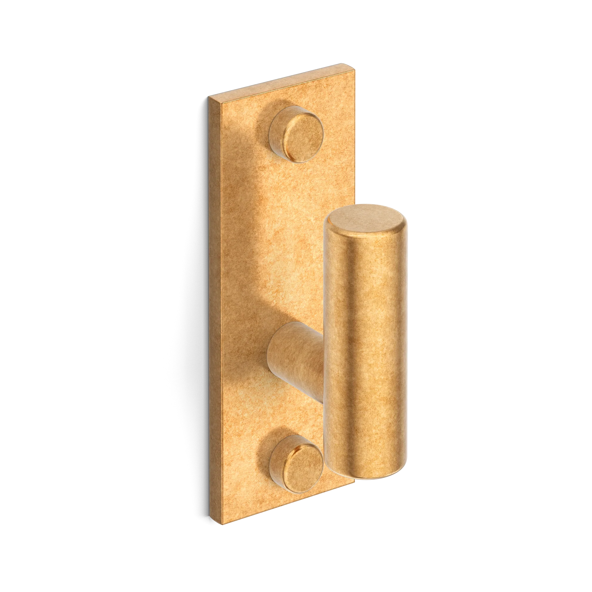 Armac Martin MIX Plain Single Vertical Wall Hook in 84mm / Burnished Brass